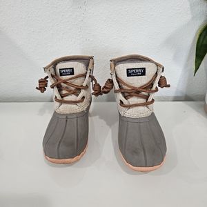 Girls Sperry Saltwater boots